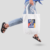 Túi tote vải in hình Peace and Love