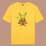 Áo thun unisex cotton in hình funky cartoon series - pikachu superman (nhiều màu)