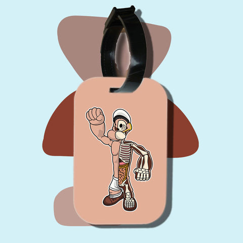 Travel tag cho túi xách/balo du lịch in hình Half Skeleton series - Popeyes