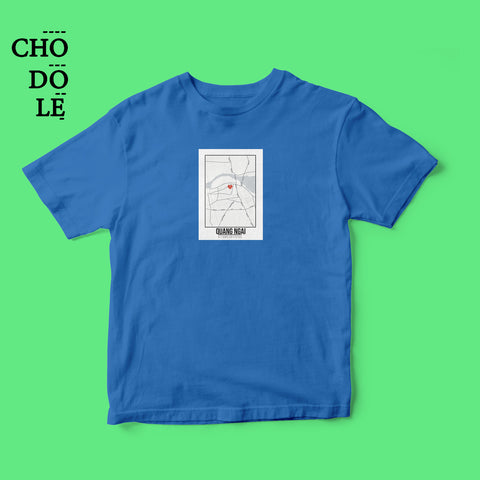Áo thun unisex cotton 100% in hình Love City Vietnam - Quang Ngai (Nhiều màu)