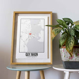 Tranh poster khổ A3 giấy mỹ thuật in hình Love City Vietnam - Quy Nhon