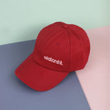 Nón lưỡi trai cotton in chữ relationshit