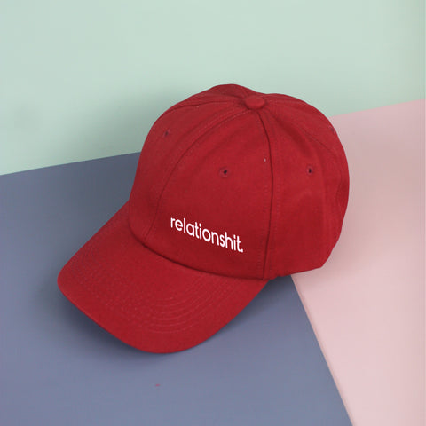 Nón lưỡi trai cotton in chữ relationshit