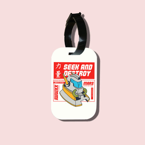 Travel tag cho túi xách/balo du lịch in hình Seek and Destroy