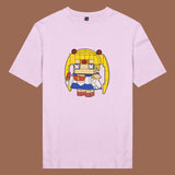 Áo thun unisex cotton in hình funky cartoon series - sailor moon lego (nhiều màu)