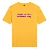 Áo thun cotton 100% in chữ Same Anxiety Different day
