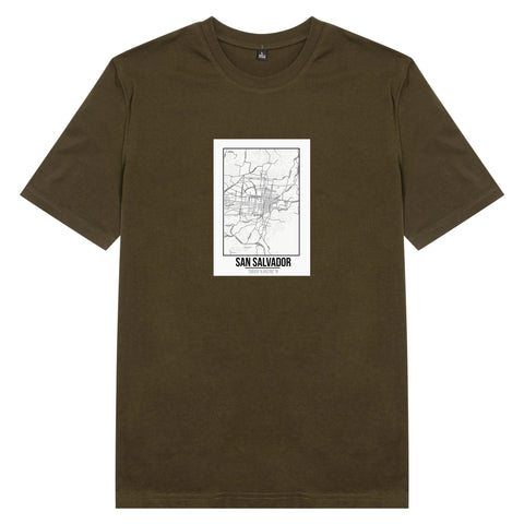Áo Thun unisex in hình Love City Map - San Salvador