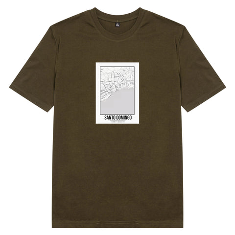 Áo Thun unisex in hình Love City Map - Santo Domingo