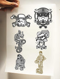 A4 sticker ủi lên áo, túi tote - Set 12