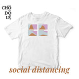 Áo thun unisex cotton 100%  in hình Anti-Corona , Social Distancing