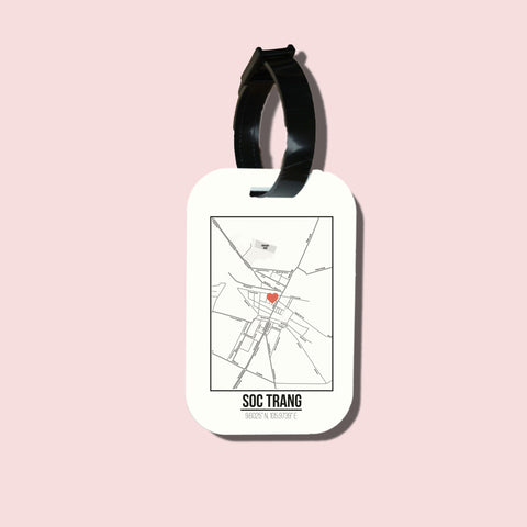 Travel tag cho túi xách/balo du lịch in hình Love City Vietnam - Soc Trang