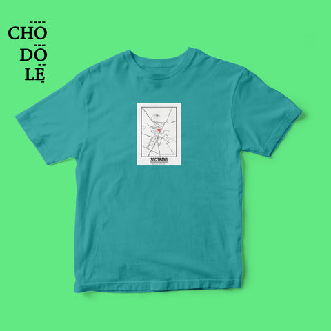 Áo thun unisex cotton 100% in hình Love City Vietnam - Soc Trang (Nhiều màu)