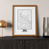 Tranh poster khổ A3 giấy mỹ thuật in hình Love City - Sofia