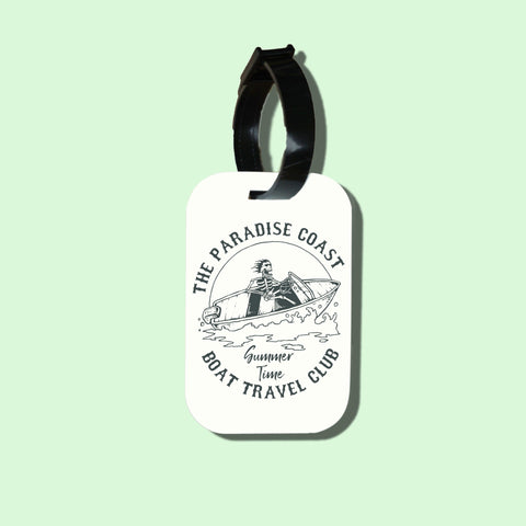 Travel tag cho túi xách/balo du lịch in hình Summer time, boat travel club