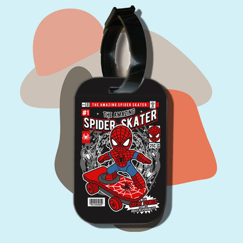 Travel tag cho túi xách/balo du lịch in hình pop culture cartoon series - spider skater