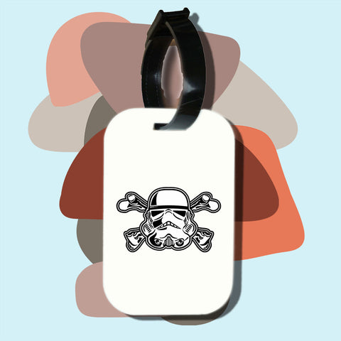Travel tag cho túi xách/balo du lịch in hình Star wars - Storm Trooper Crossbones