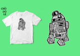 Áo thun unisex cotton 100% in hình Super Heroes Series - Street R2D2 (nhiều màu)