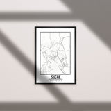 Tranh poster khổ A3 giấy mỹ thuật in hình Love City - Sucre