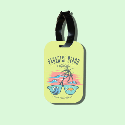 Travel tag cho túi xách/balo du lịch in hình Life is better on the beach.