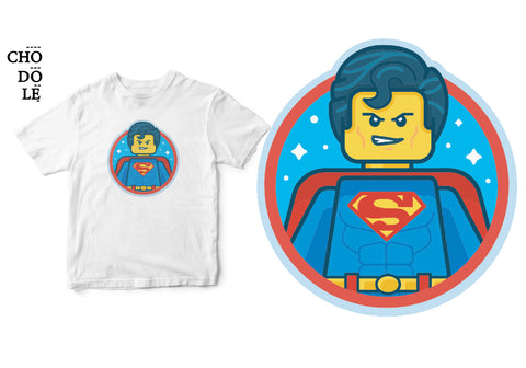 Áo thun unisex in hình the Superman - Lego