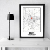 Taipei- Love City Frame A3 Size
