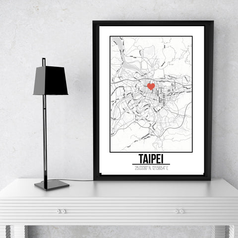 Taipei- Love City Frame A3 Size