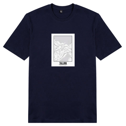 Áo Thun unisex in hình Love City Map - Tallin