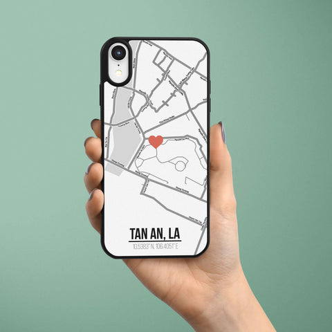 Ốp lưng  iphone in hình Love City Vietnam Map - Tân An, Long An (đủ model iphone)