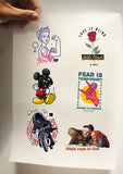 Set A4 sticker ủi lên áo, túi tote - Set 2