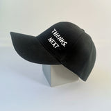 Nón lưỡi trai in chữ  Thanks, next (form đứng)