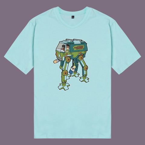 Áo thun unisex cotton in hình funky cartoon series - the mystery machine (nhiều màu)
