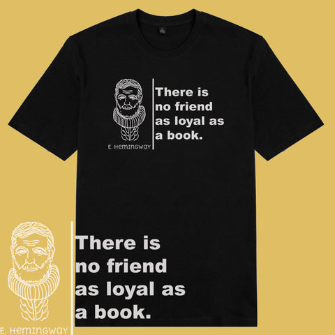 Áo thun unisex cotton in hình Great Author Hemingway