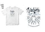 Áo thun unisex cotton 100% in hình Chill with nature.