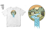 Áo thun unisex cotton 100% in hình Life is like a flowing river.