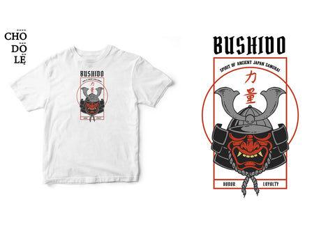 Áo thun unisex cotton 100% in hình Bushido - spirit of ancient Japanese samurai