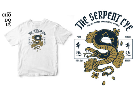 Áo thun unisex cotton 100% in hình The Serpent eye