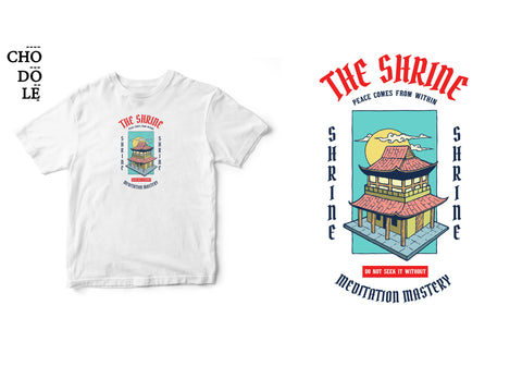 Áo thun unisex cotton 100% in hình The Shrine - Peace comes from within.