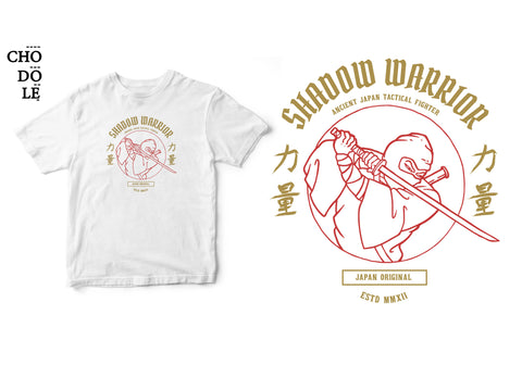 Áo thun unisex cotton 100% in hình Japanese Art - Shadow Warrior