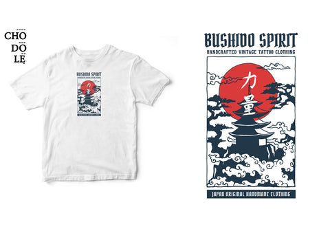 Áo thun unisex cotton 100% in hình Bushido Spirit