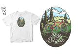 Áo thun unisex cotton 100% in hình Ride bicycle - back to nature.