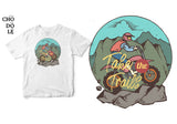 Áo thun unisex cotton 100% in hình Offroad motor - take the trail