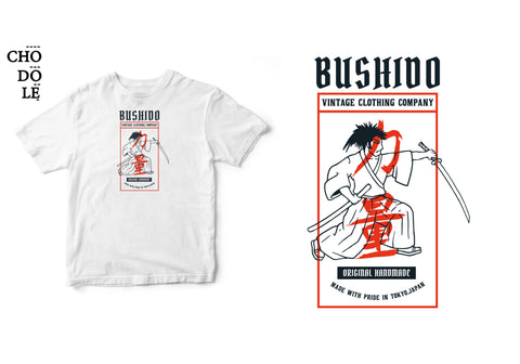 Áo thun unisex cotton 100% in hình Japanese art - Bushido