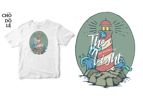 Áo thun unisex cotton 100% in hình Be the light to help the others to see.