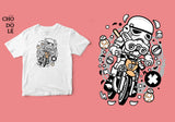 Áo thun unisex cotton 100% in hình Super Heroes Series - Trooper Motocross (nhiều màu)