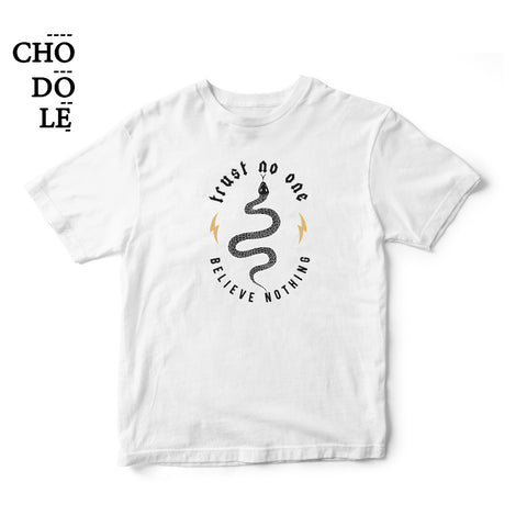Áo thun unisex cotton 100% in hình TRUST NO ONE