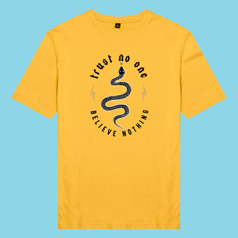 Áo thun unisex cotton 100% in hình Trust no one (nhiều màu)