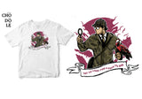 ÁO THUN UNISEX COTTON 100% IN HÌNH TRY TO LOOK FOR A *$@$ TO GIVE -SHERLOCK