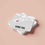 Đế lót ly vuông in hình Love City - Vung Tau
