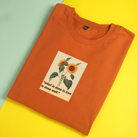 Áo thun unisex in hình What is done in love is done well.