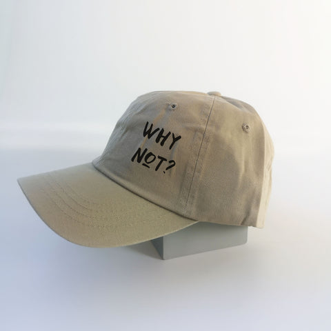 Nón lưỡi trai in chữ  Why not? (form mềm)